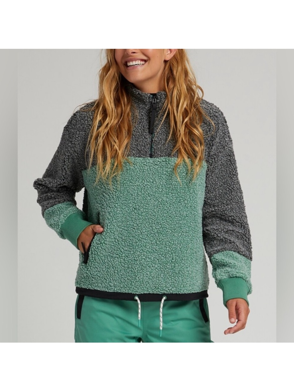 Burton Larosa 1/4 zip sherpa fleece- size small
